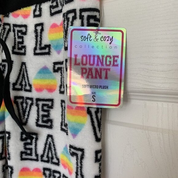 Love Hearts Small Super Soft & Cozy Collection Loungewear Pajama Pants New - Picture 4 of 10